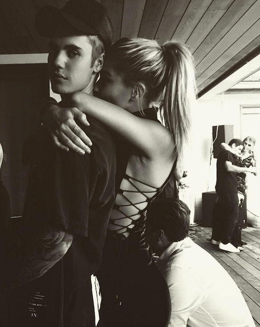 Justin Bieber, Hailey Baldwin, New Year's Eve 2015.